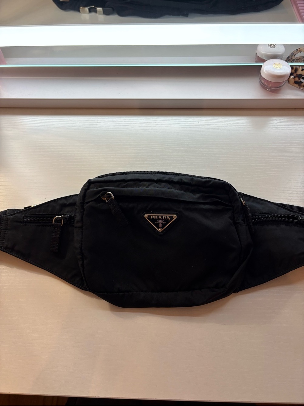 Prada Black Nylon Belt Bag